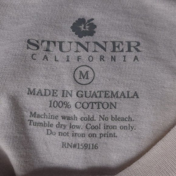 Stunner California Womens T-Shirt Rainbow‎ Dream In Color Pink Cap Sleeve M New - Picture 6 of 8